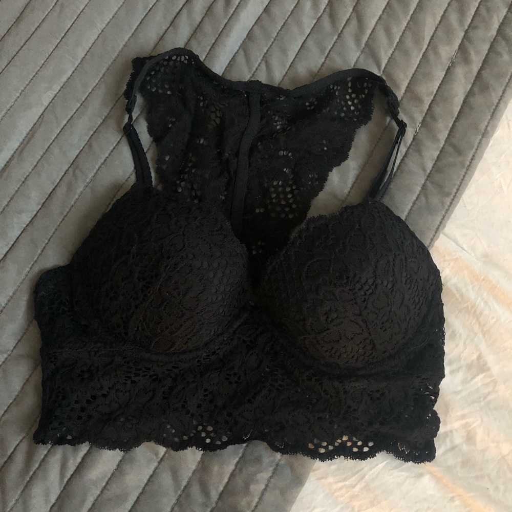Black lace bralette